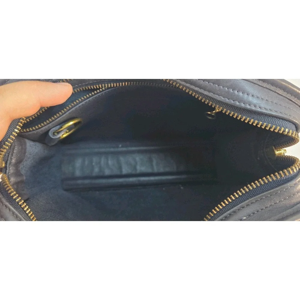 Vintage Coach Metropolis Shoulder bag Navy Made‎ in Costa Rica L1P-9087